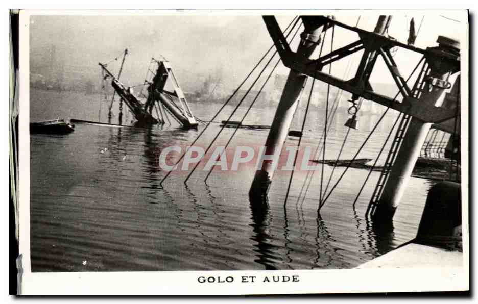CPSM Bateau Guerre Golo Et Aude Golo et Aude