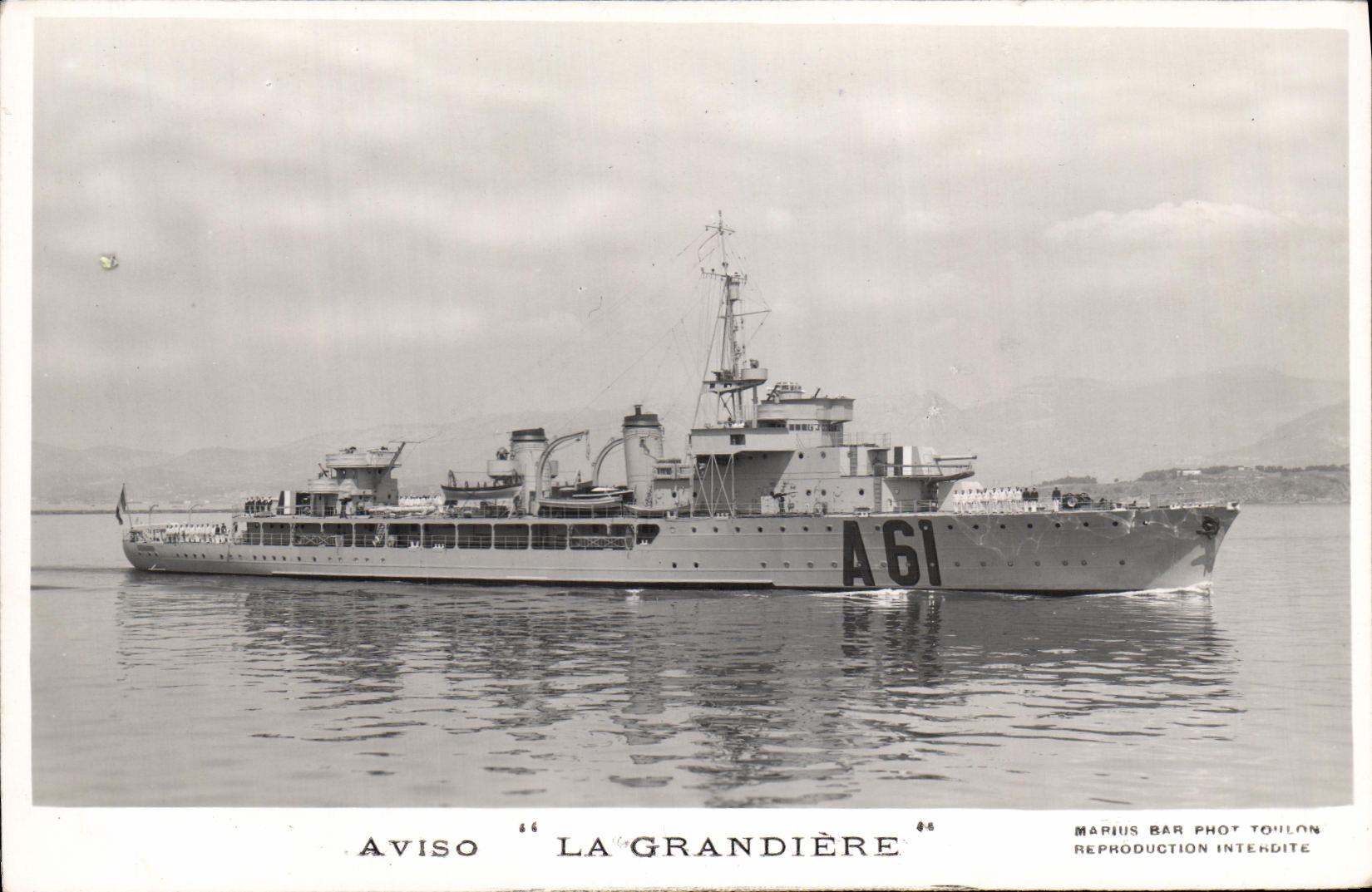 CPM Bateau Guerre Aviso La Grandiere