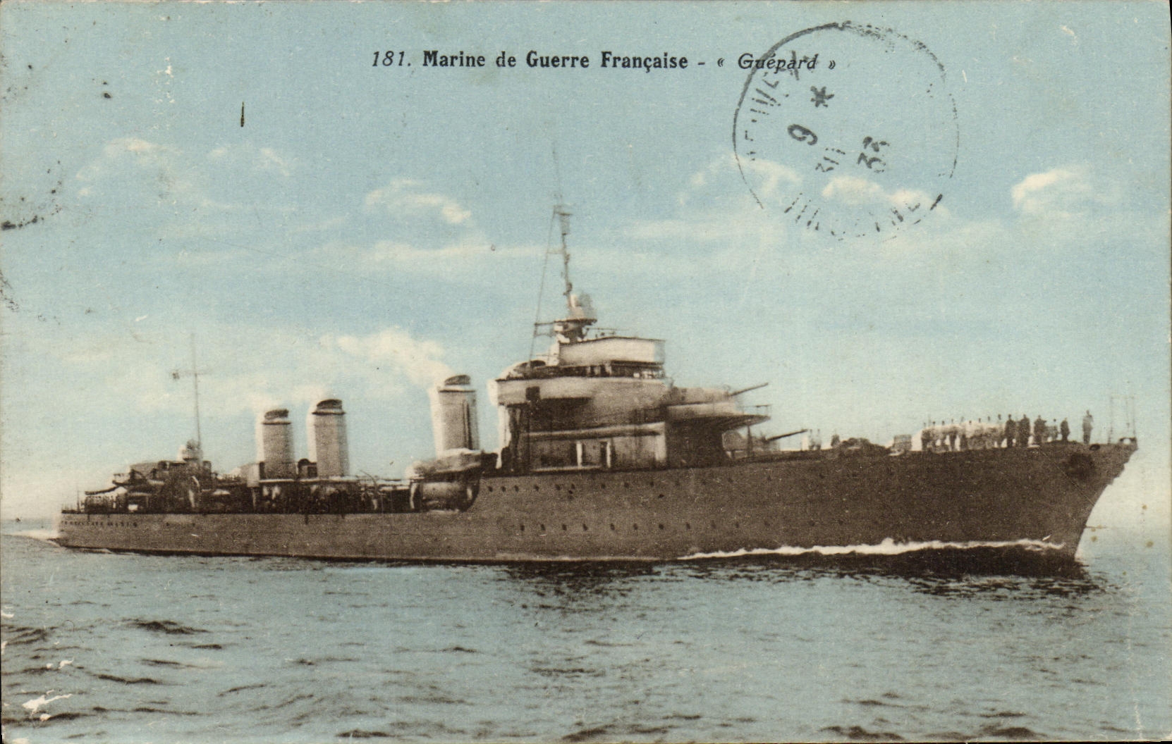Croiseur de la Marine de Guerre Française — « Guépard » — J. Nozais, Édit., Nantes