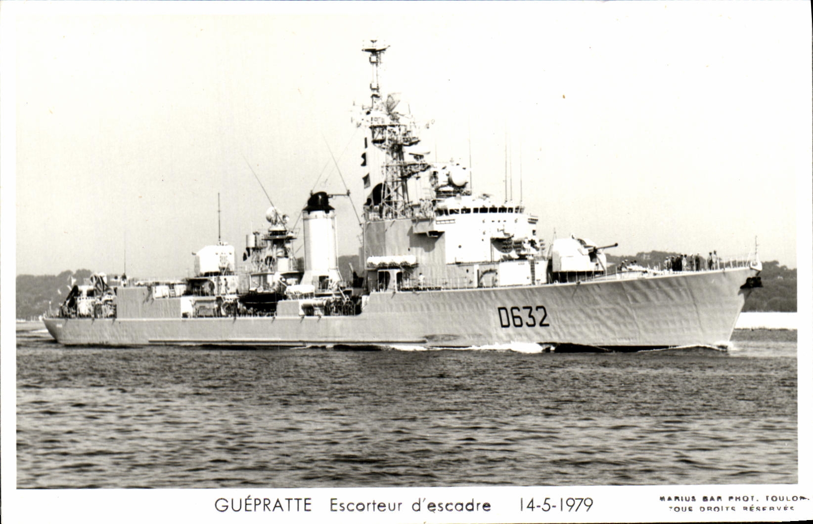 CPM Bateau Guerre Guepratte Escorteur d escadre 1979