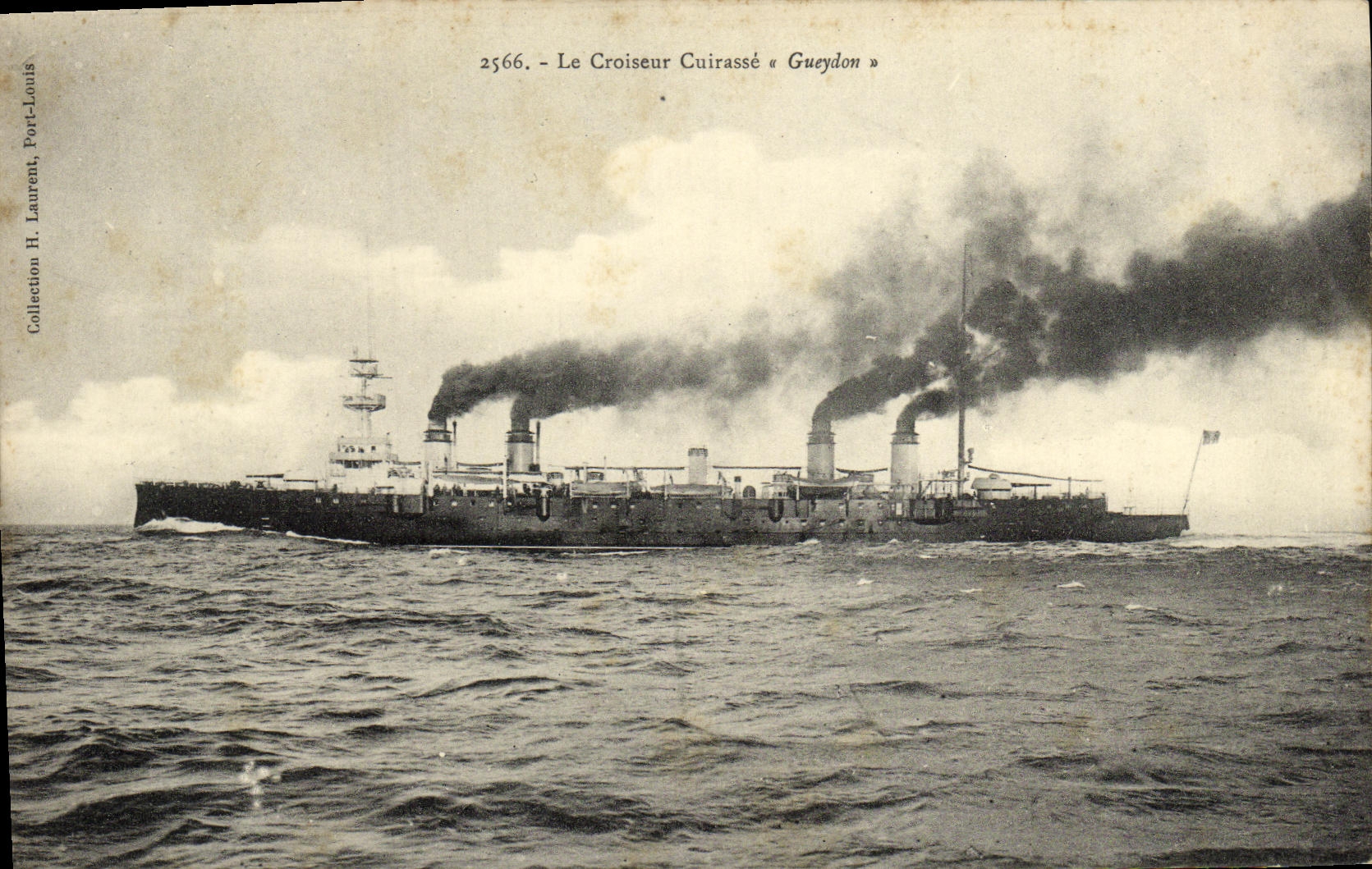 Le Croiseur Cuirassé « Gueydon » — Port-Louis — H. Laurent, n° 2566