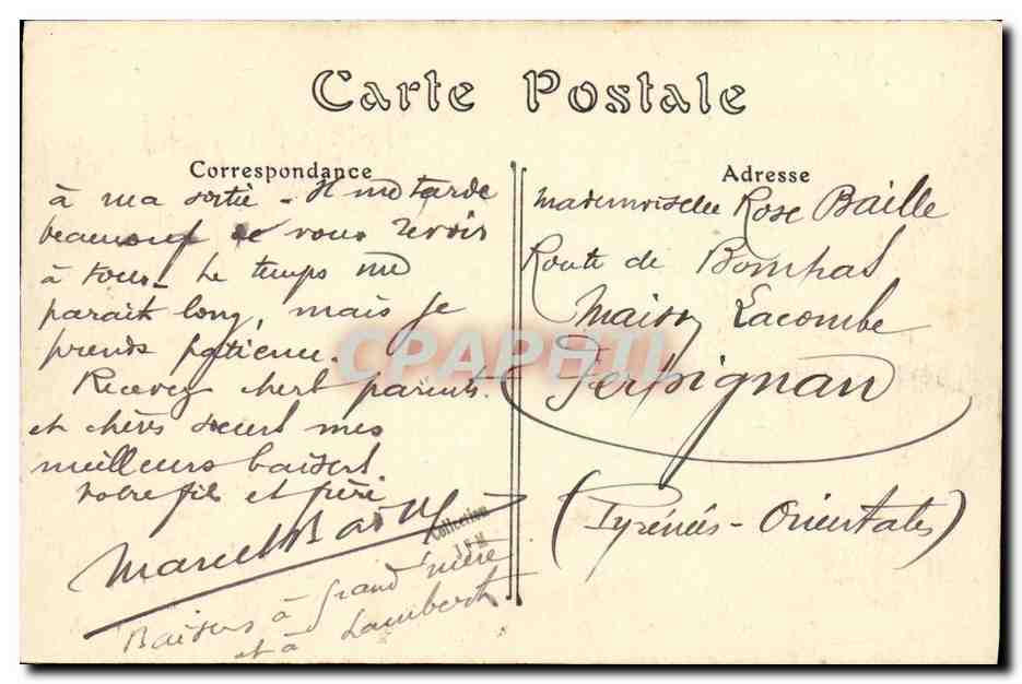 CPA Bateau Guerre Port Militaire de Brest Le Croiseur Guichen — Verso