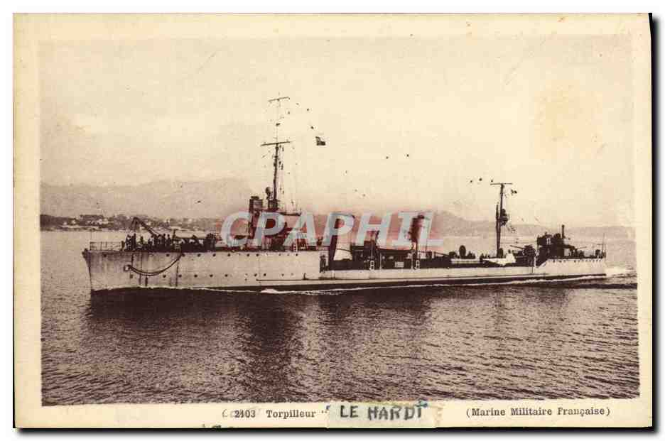 CPA Bateau Guerre Torpilleur Le Hardi