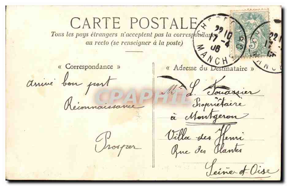 Le "Henri IV" — Cuirassé Garde-Côtes — Collect. P. B. Cherbourg — Reverso