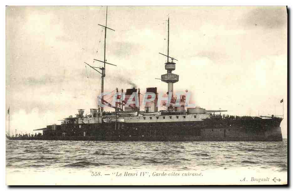 CPA Bateau Guerre Le Henri IV Cuirasse Grande Cotes