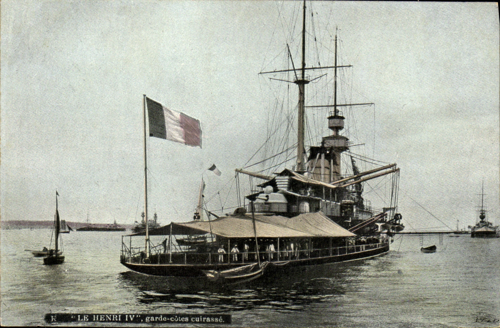 CPA Bateau Guerre Le Henri IV Garde Cotes Cuirasse