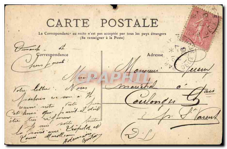 CPA Bateau Guerre La Pallice Esacade du Nord Le Henri IV — Verso
