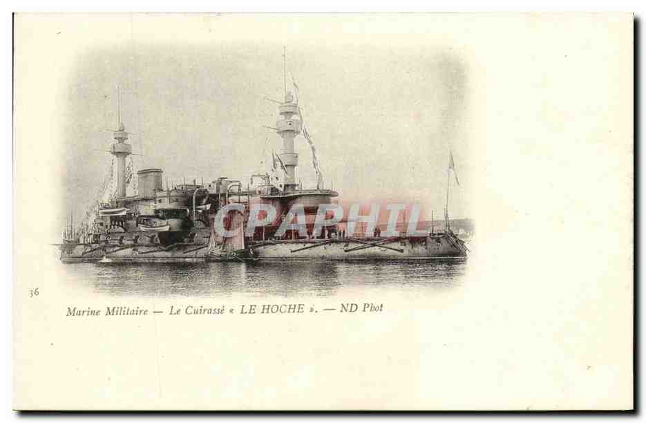 CPA Bateau Guerre Marine Militaire Le Cuirasse Le Hoche