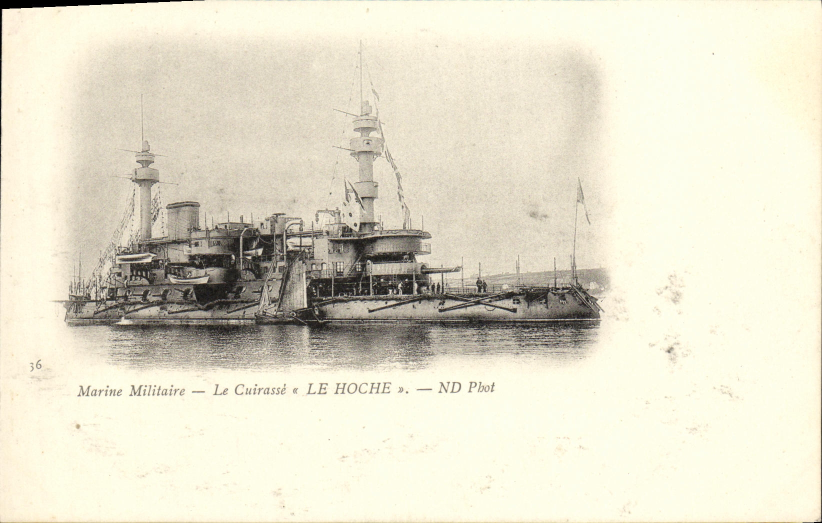 CPA Bateau Guerre Marine Militaire Le Cuirasse Le Hoche