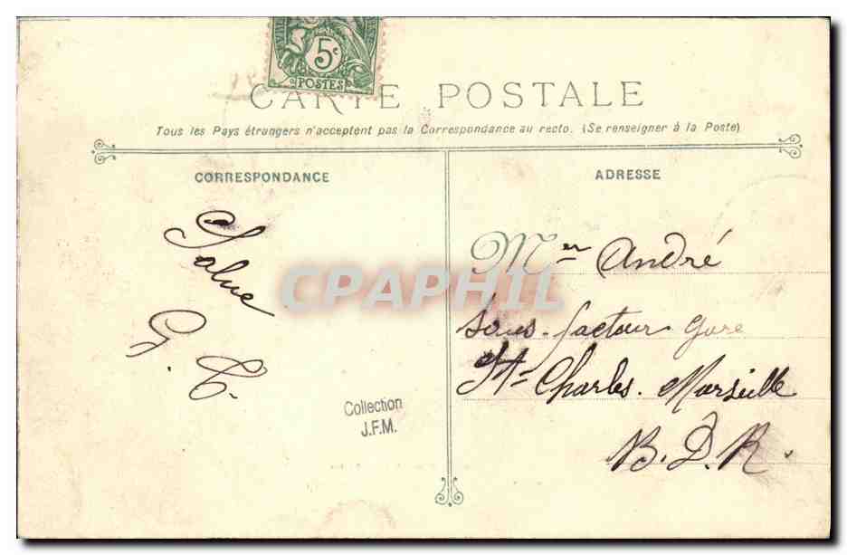 Funérailles du Président de la République Félix Faure — Toulouse — Letotype Marius Bar, n°230 — Verso