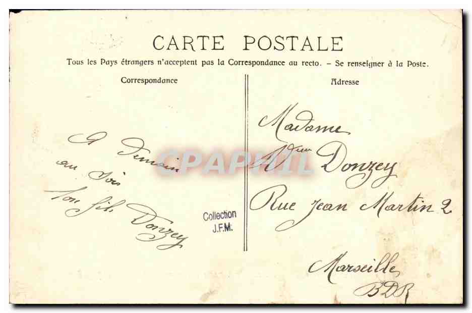 CPA Bateau Guerre Croiseur cuirasse d escadre detruit par une explosion le 12 mars 1907 — Verso