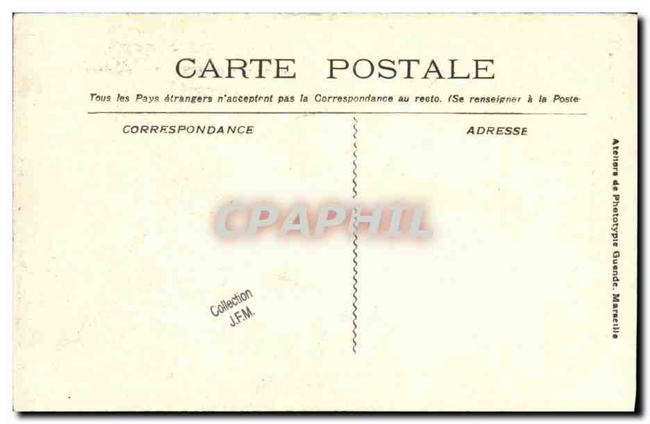 Katastrophe des "Iéna" — Hinterteil des Schiffs, an dem die Explosion stattfand — Ateliers de Phototypie Guendé, Marseille — Rückseite
