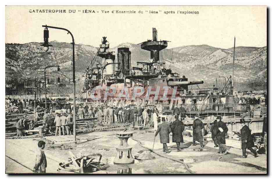 Ramp van de "Iéna" — Algemene uitzicht na de explosie — Atelier de Phototypie Guicche, Marseille