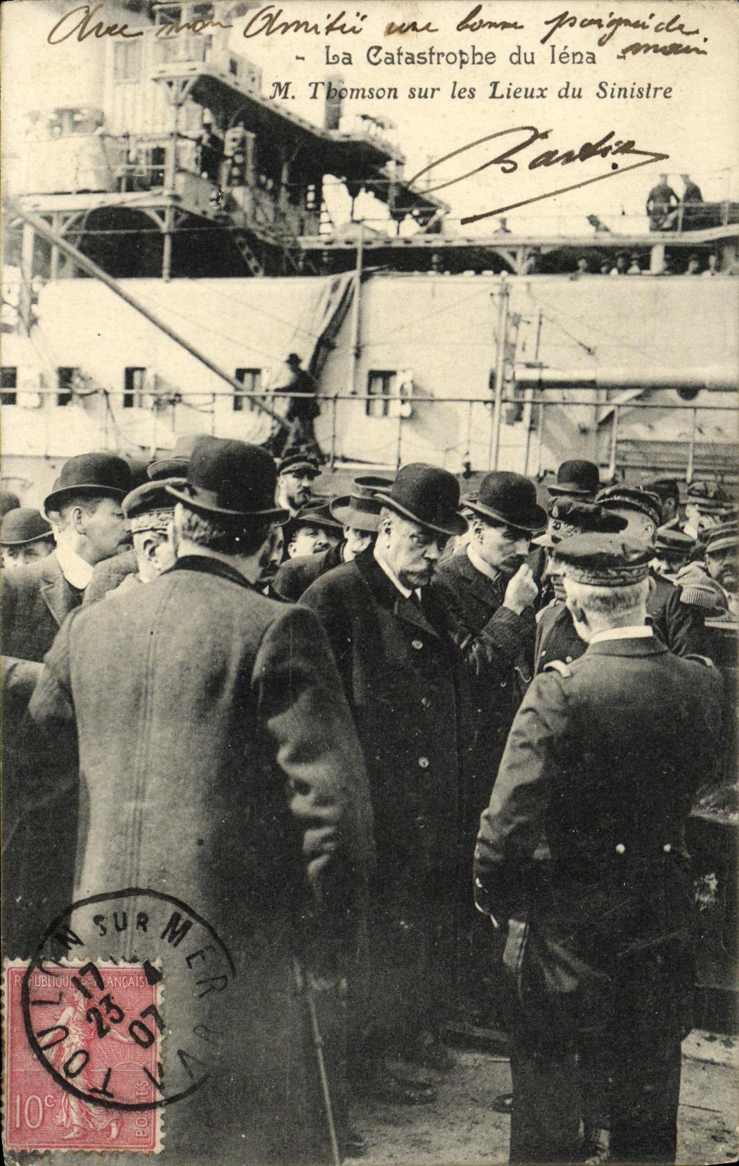 M. Thomson sul Luogo dell'Incidente — La Catastrofe del Lena — Fototeca Baudouin Vicent Mazelita