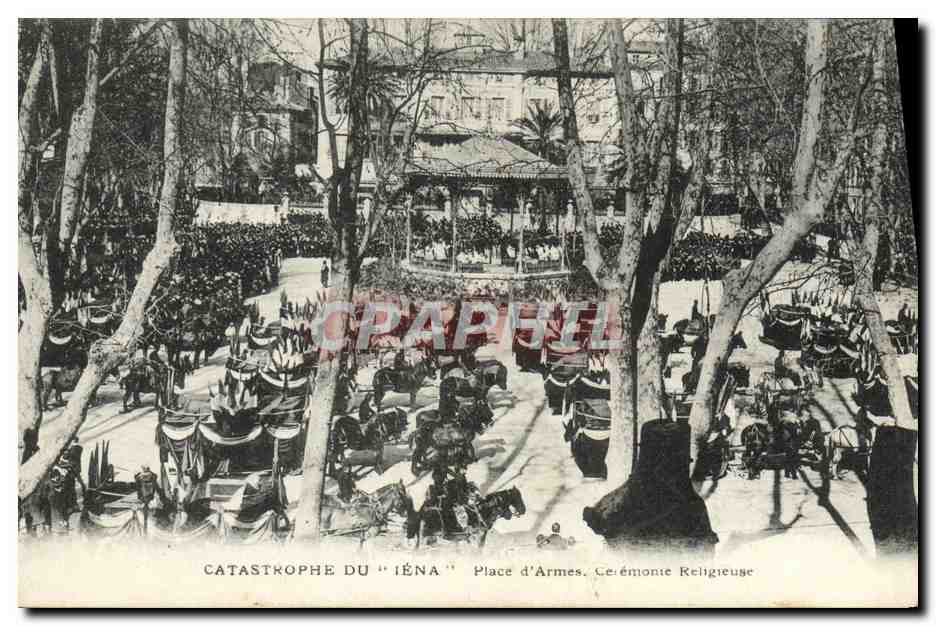 Catastrophe du "Iéna" — Cérémonie religieuse à la Place d'Armes