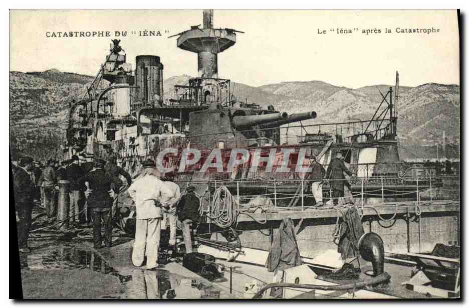 Le "Iéna" après la Catastrophe — Catastrophe du "Iéna" — Ateliers de Phototypie Guéna, Marseille