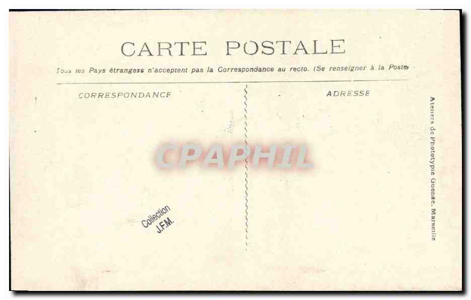 Catastrophe du "Iéna" — Après l'explosion du "Iéna" — Transport des premiers blessés — Ateliers de Phototypie Guenée, Marseille — Verso