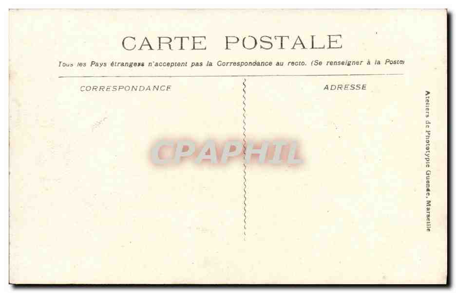 Catastrophe du "Iéna" — Après l'explosion du "Iéna" Transport des premiers blessés — Atelier de Phototypie Guandé, Marseille — Verso