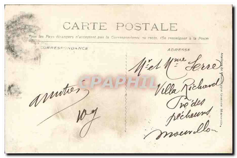 CPA Catastrophe Du Iena Monseigneur Guilibert Eveque de Frejus Le clerge se rendant a la ceremonie  — Verso