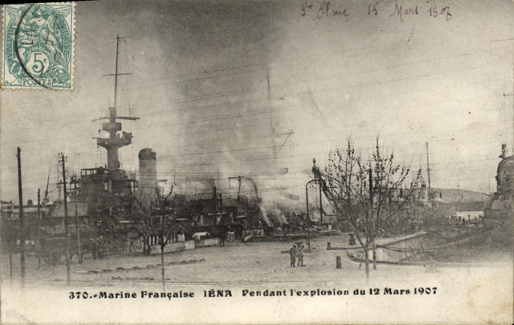 Fransche Marine IÉNA — Explosie van 12 maart 1907 — Onbekende uitgever, nr. 370