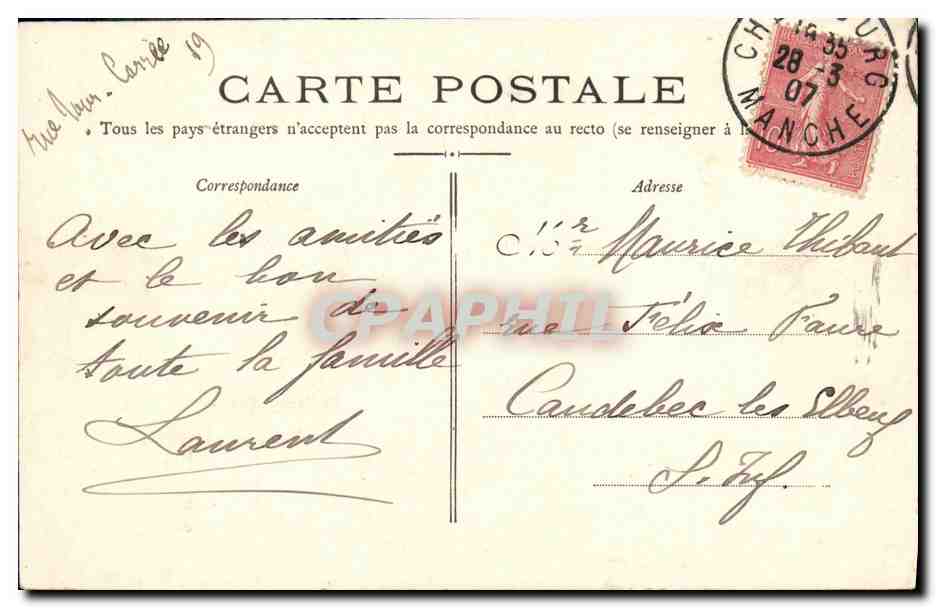 Bateau de guerre IÉNA — Explosion du 12 Mars 1907 — Éditeur inconnu, n° 370 — Reverso
