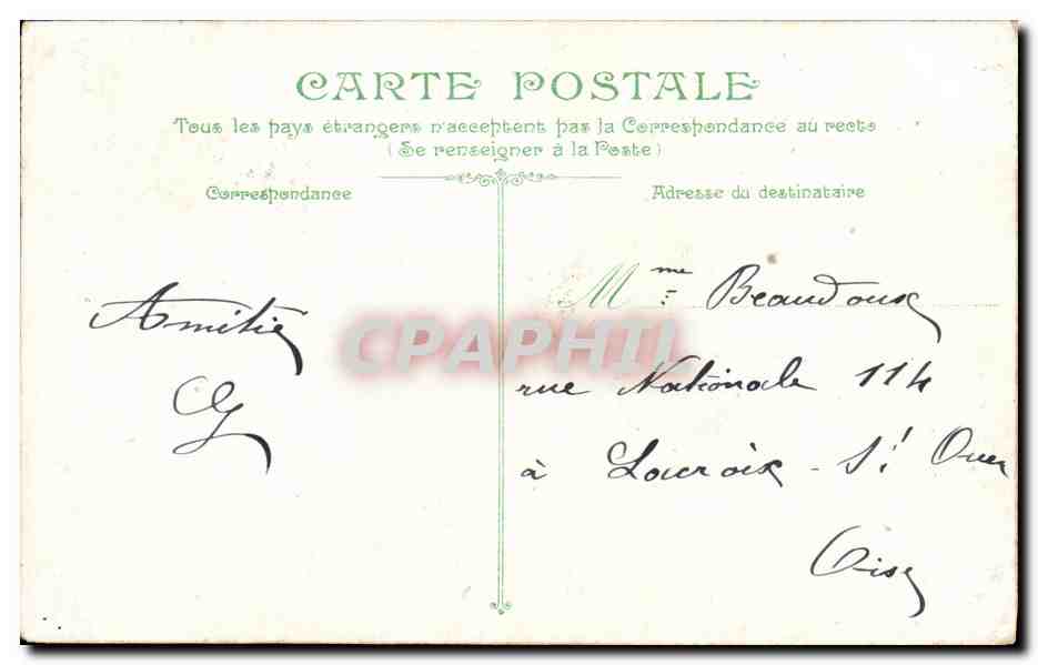 CPA Marine Francaise L Iena Cuirasse de 2eme classe Bateau — Verso