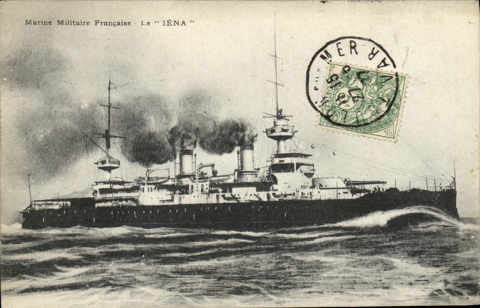 Bateau de guerre français — Le "IÉNA" — éditeur inconnu, n° de série non visible