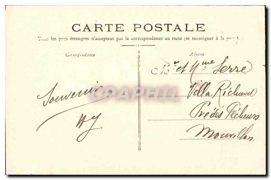 CPA Bateau Guerre Cuirasse Iena Setruit par une explosion dans la Journee 12 mars 1907 — Verso