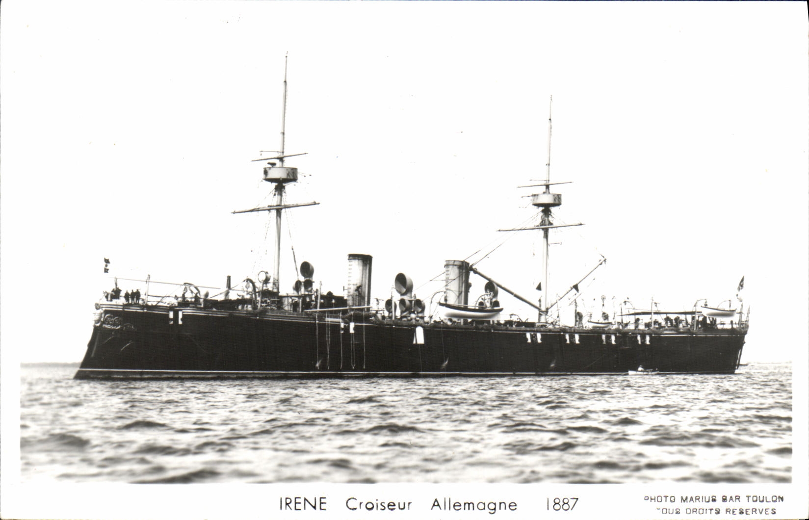Irene Croiseur Allemagne 1887 — Photo Marius Bar Toulon