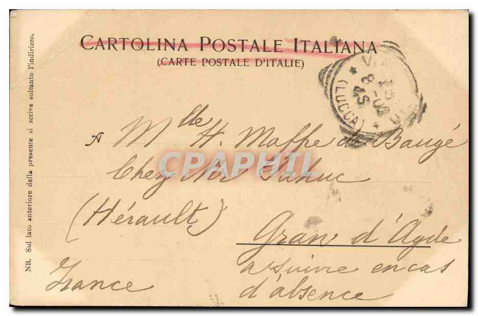 CPA Bateau Guerre R Corazzata Italianan Italia — Verso