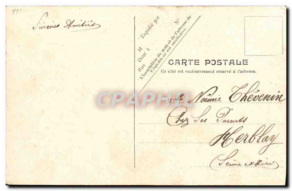Le Jauréguiberry — Croiseur de la Marine Française — V.P. Paris, No. 13 — Verso