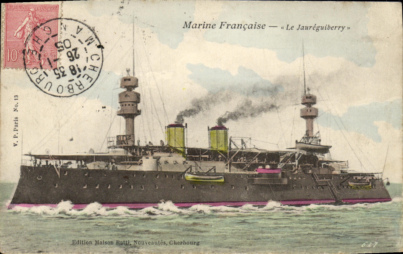 Marine Française — « Le Jauréguiberry » — Edition Maison Ratti, Nouveautés, Cherbourg