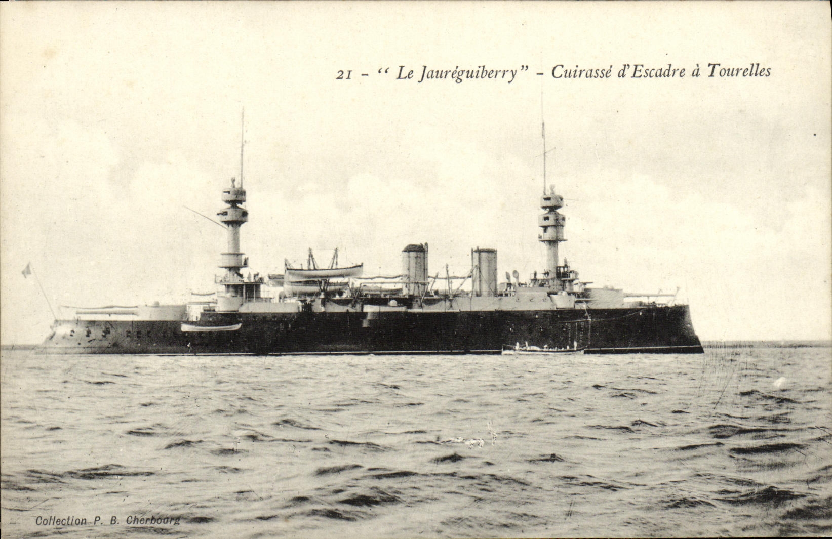 CPA Bateau Guerre Le Jaureguiberry Cuirasse d Escade a Tourelles