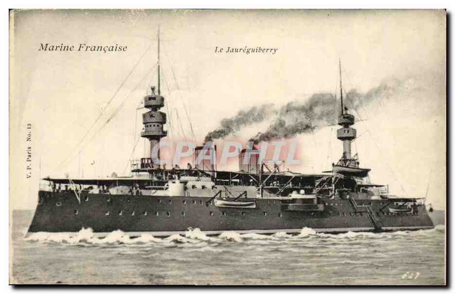 Le Jauréguiberry — croiseur de la Marine Française — Y.P. Paris No. 13