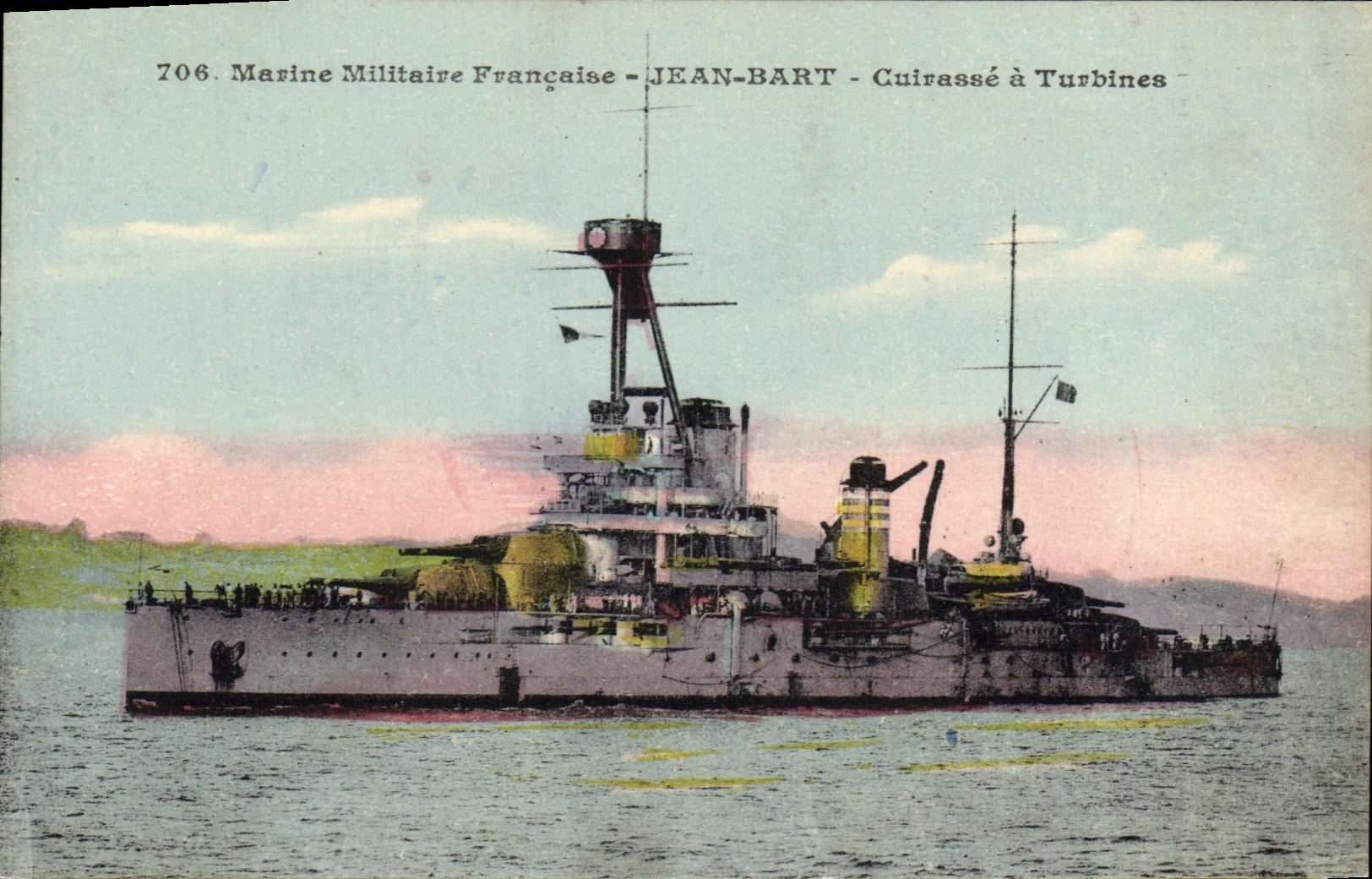 CPA Bateau Guerre Marine Militaire Francois Jean Bart Cuirasse a Turbines