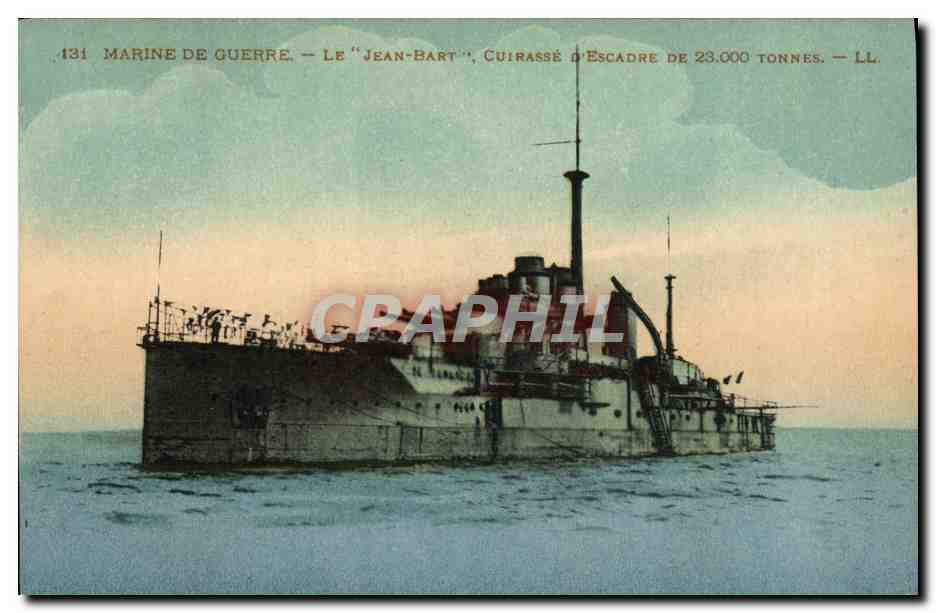 CPA Bateau Guerre Marine De Querre Le Jean Bart Cuirasse d Escadre De 23000 Tonnes