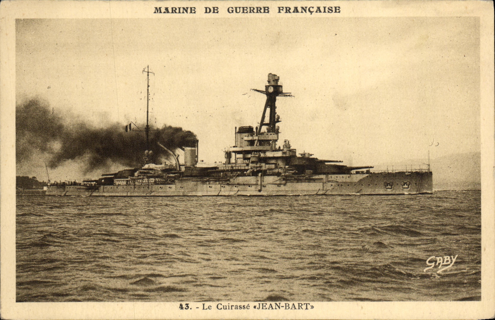 CPA Bateau Guerre Marine De Querre Francaise Le Cuirasse Jean Bart