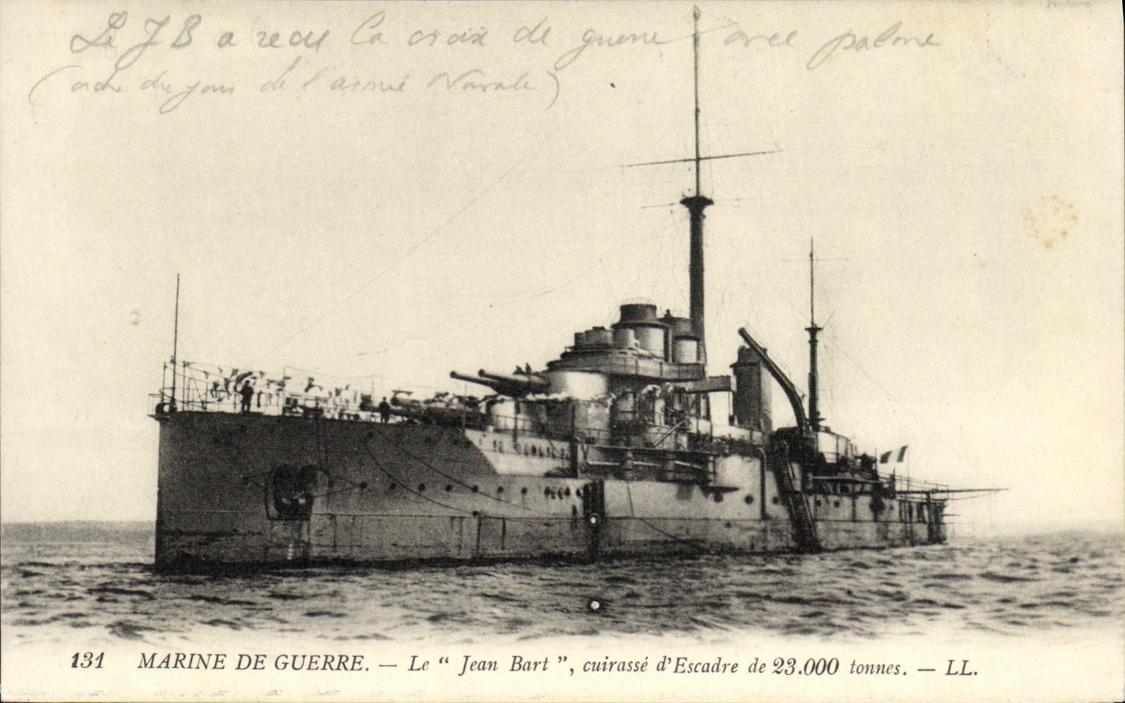 CPA Bateau Guerre Marine de Querre Le Jean Bart Cuirasse d Escadre de 23000 Tonnes