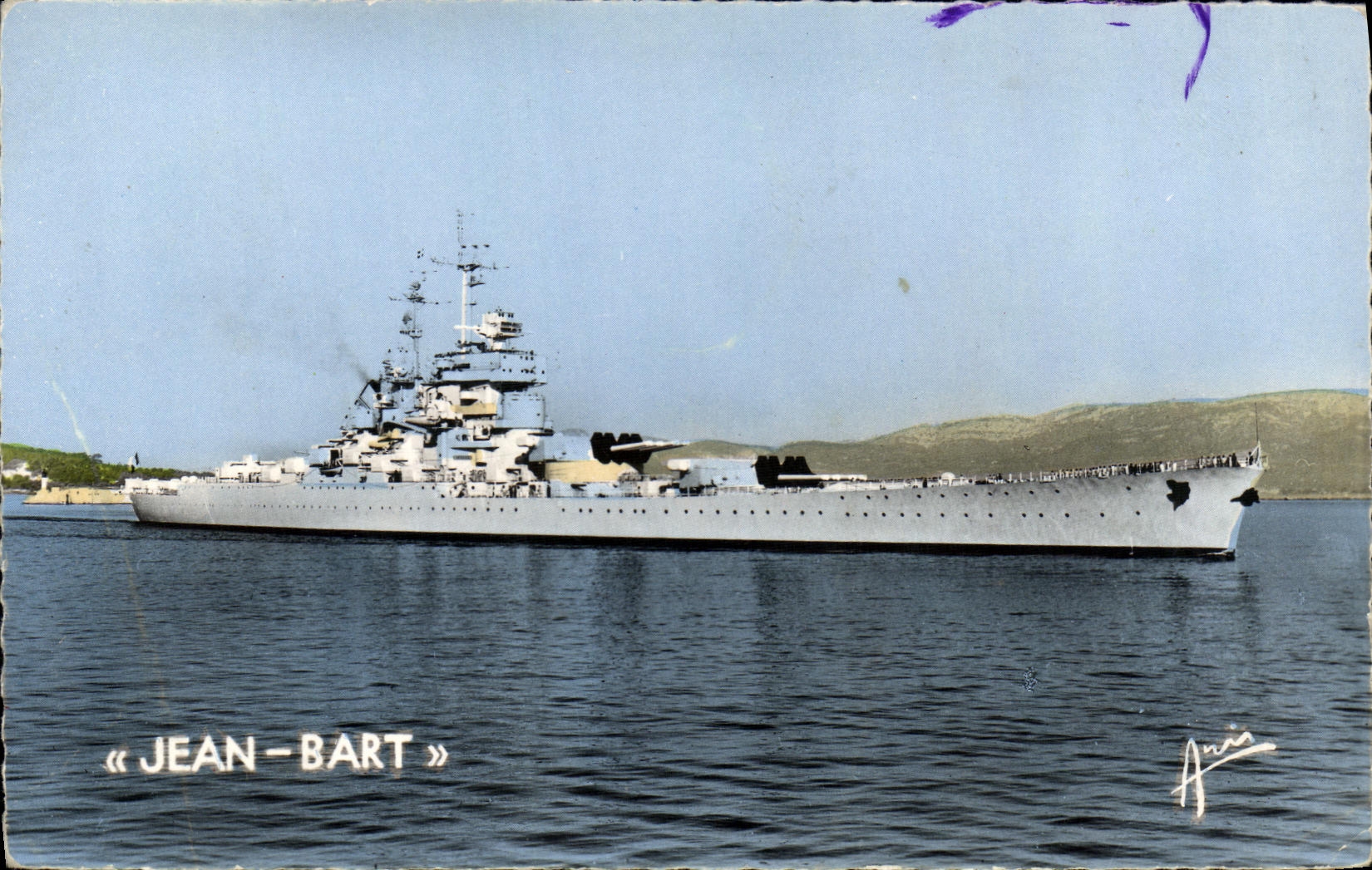 CPM Bateau Guerre Jean Bart Cote d Azur Toulon Le Jean Bart Batiment de Ligne