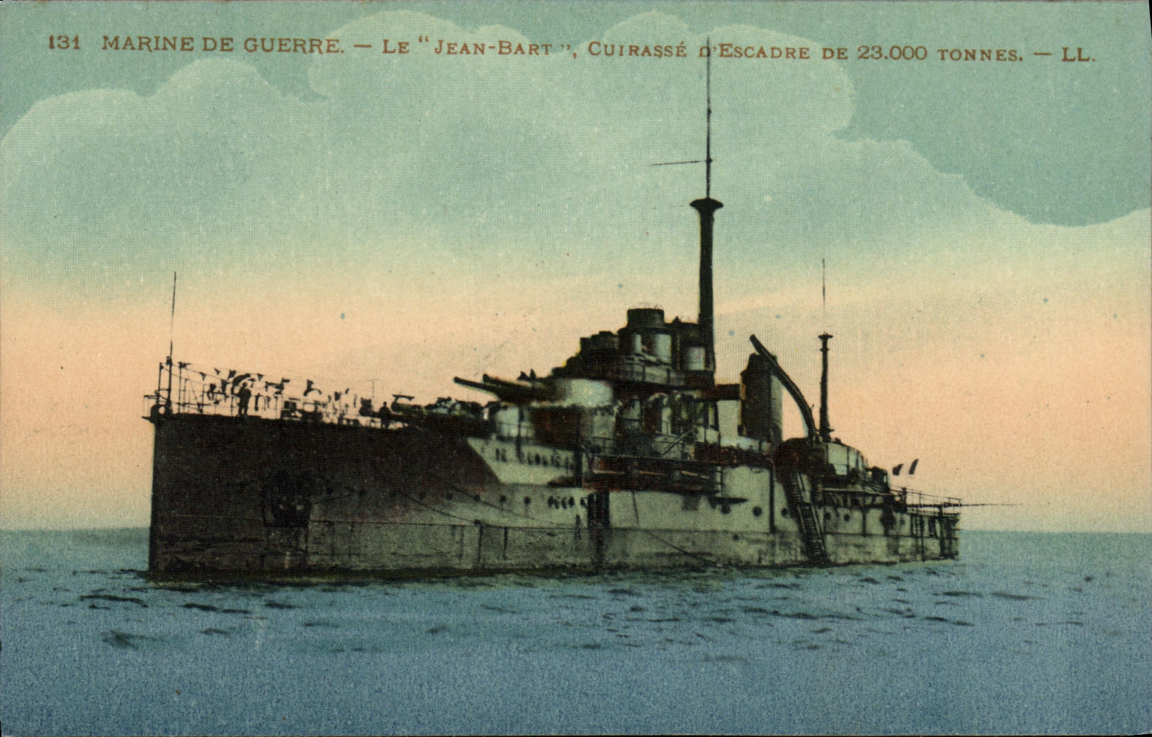 CPA Bateau Guerre Marine de Querre Le Jean Bart Cuirasse d Escadre de 23000 Tonnes