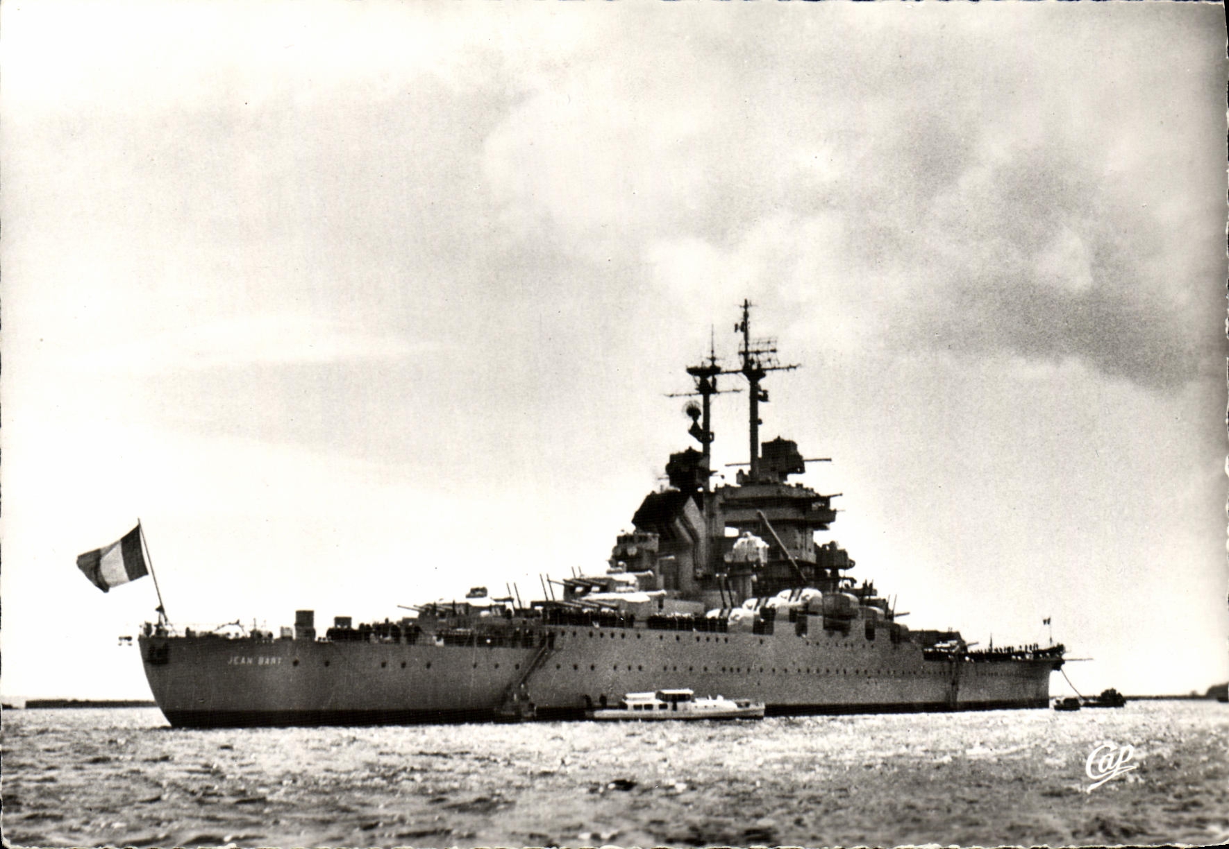 CPSM Bateau Guerre Marine Francaise Le Jean Bart