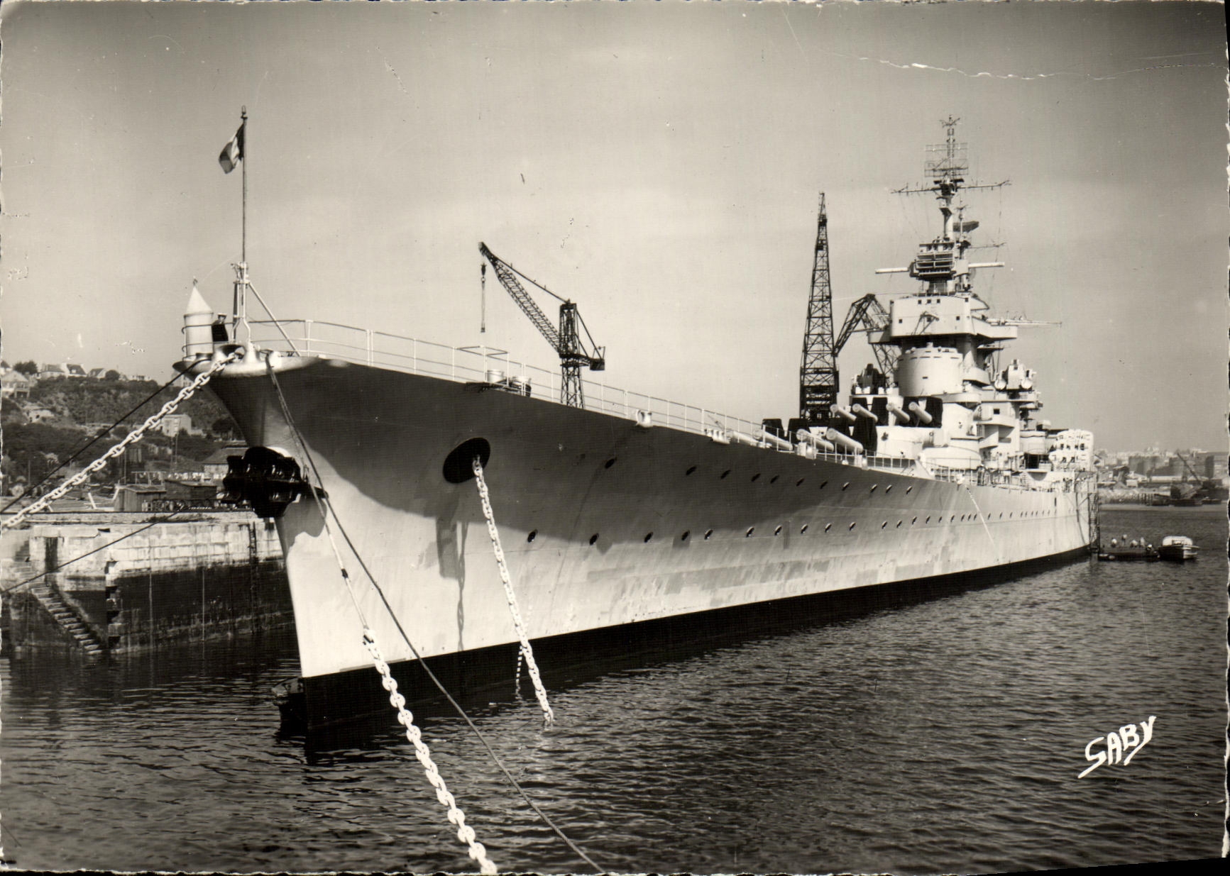 CPSM Bateau Brest Le cuirasse Jean Bart