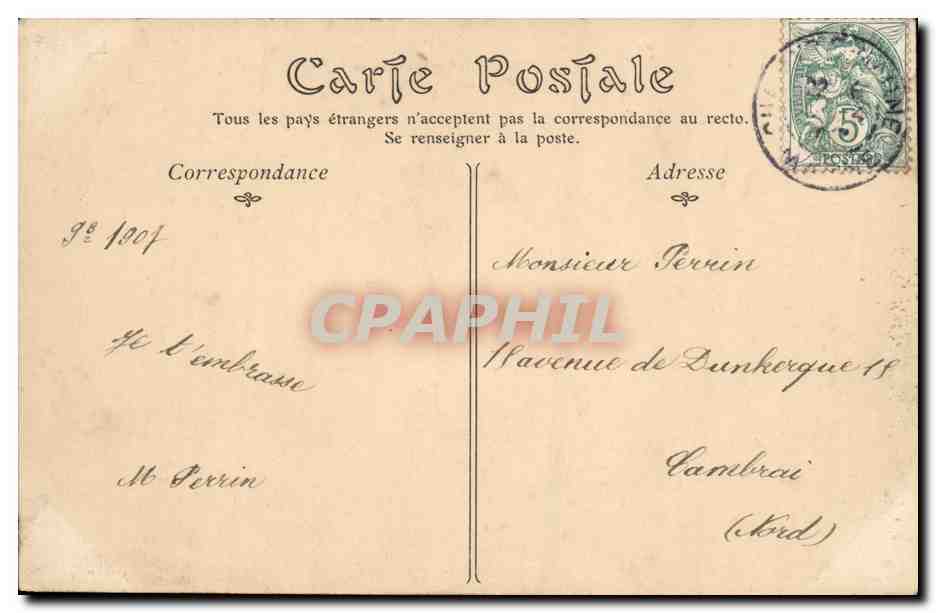 Marine Militaire — « Jeanne-d'Arc » Croiseur-Cuirassé — ND Pla — Verso