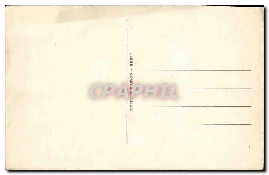 CPA Bateau Marine de guerre Croiseur ecole le Jeanne d arc — Verso