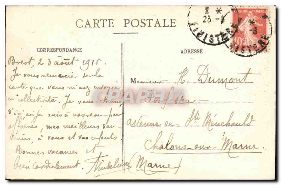 La Jeanne-d'Arc — École d'application des Aspirants — Marine Militaire — Back