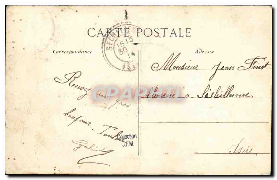 Marine Militaire Française — « Jules Ferry » Cuirassé de 1re Classe — Y. Le Lasse, quai Cronstadt — Verso