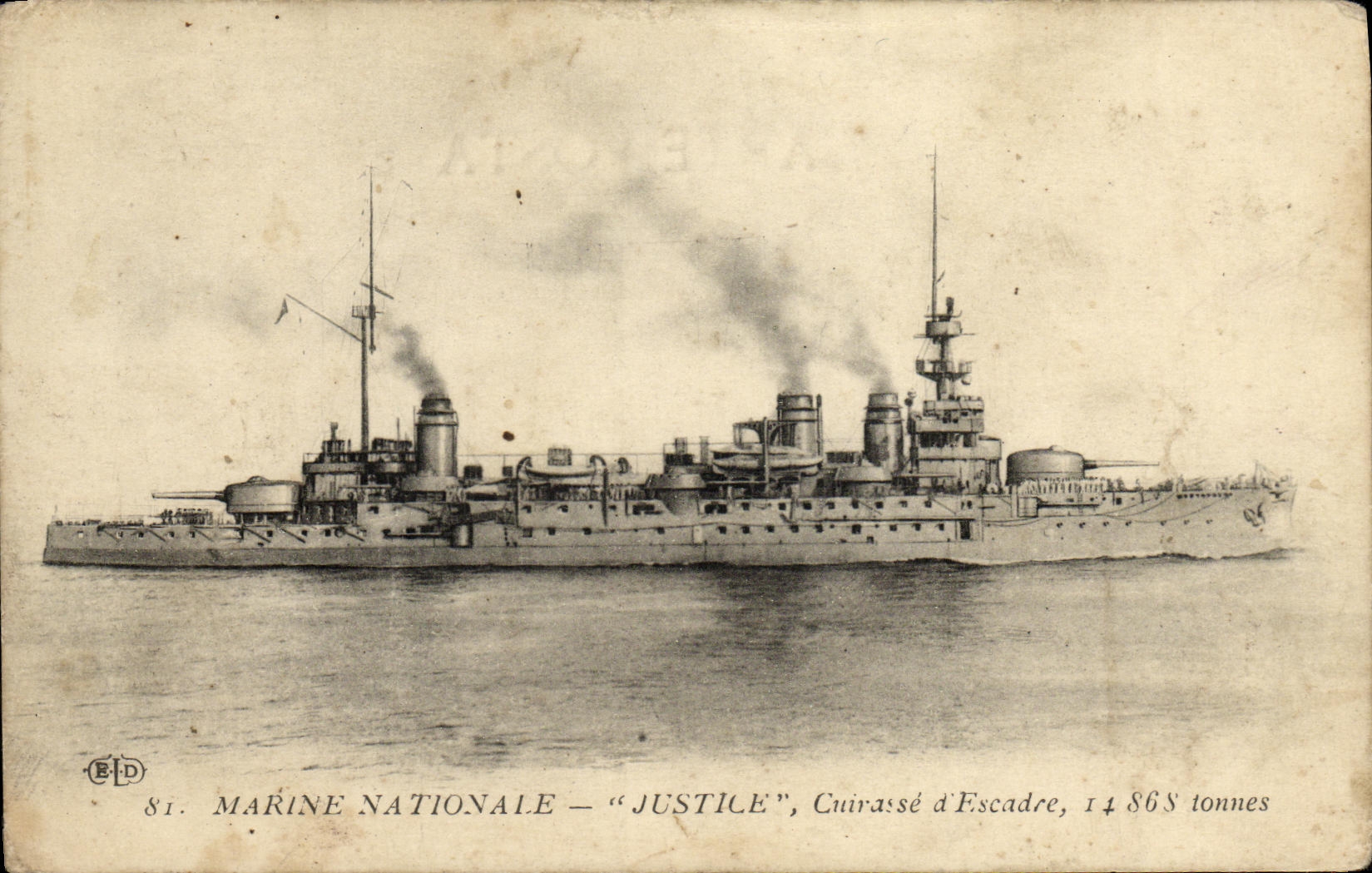 CPA Bateau Justice Cuirasse d escadre