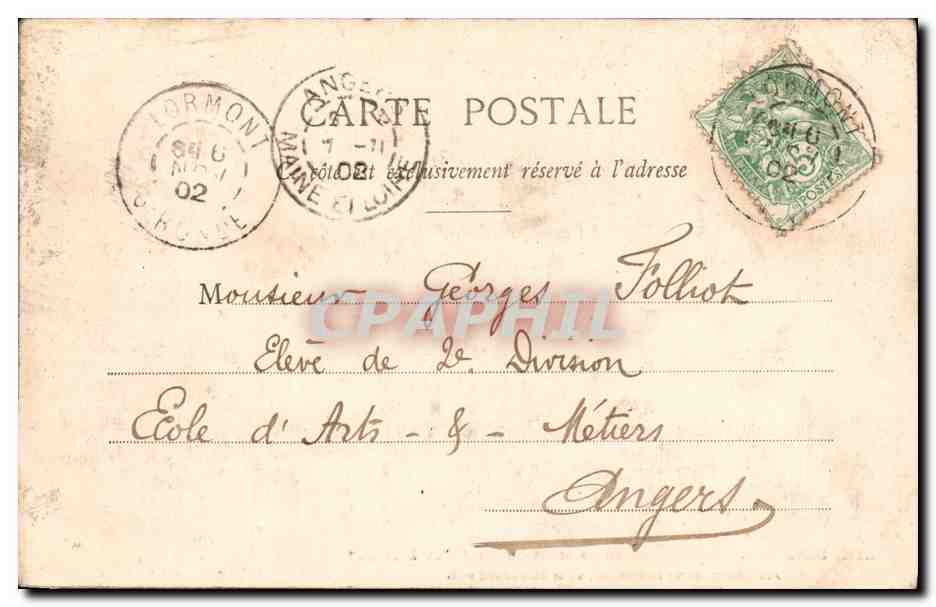 CPA Bateau Bordeaux lancement du croiseur cuirasse Le Kleber Chantiers de la Gironde 20 septembre 1902 — Verso