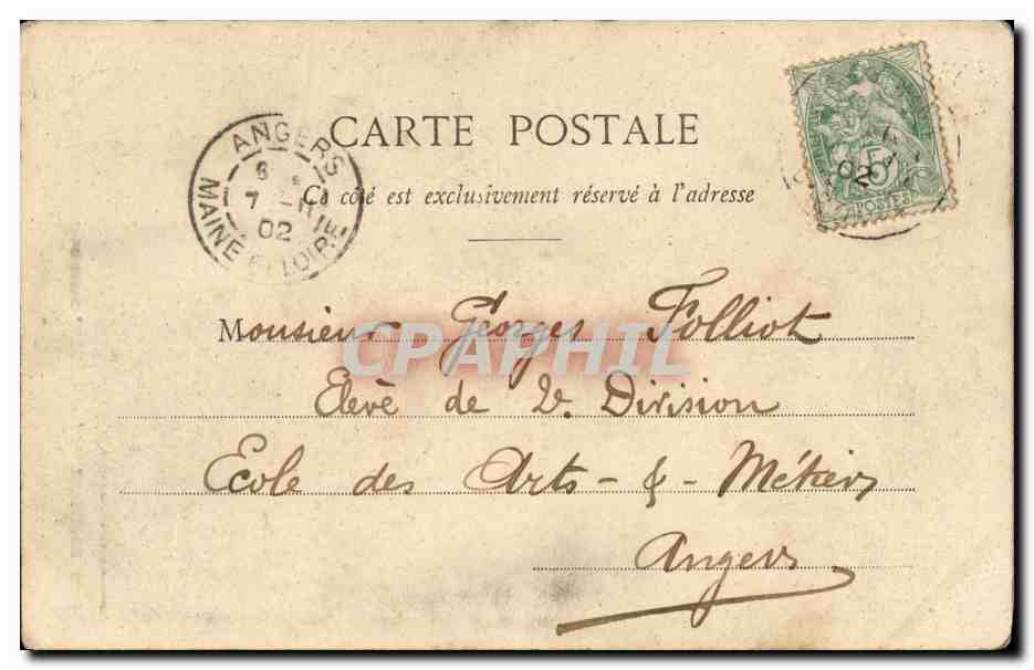 CPA Bateau Bordeaux le Kleber Croiseur Cuirasse Le pont  — Verso