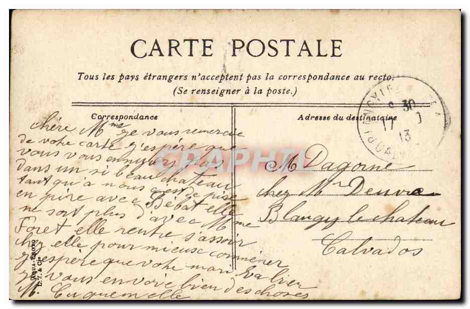 CPA Bateau Bordeaux le Kleber Croiseur Cuirasse de 1ere classe — Verso